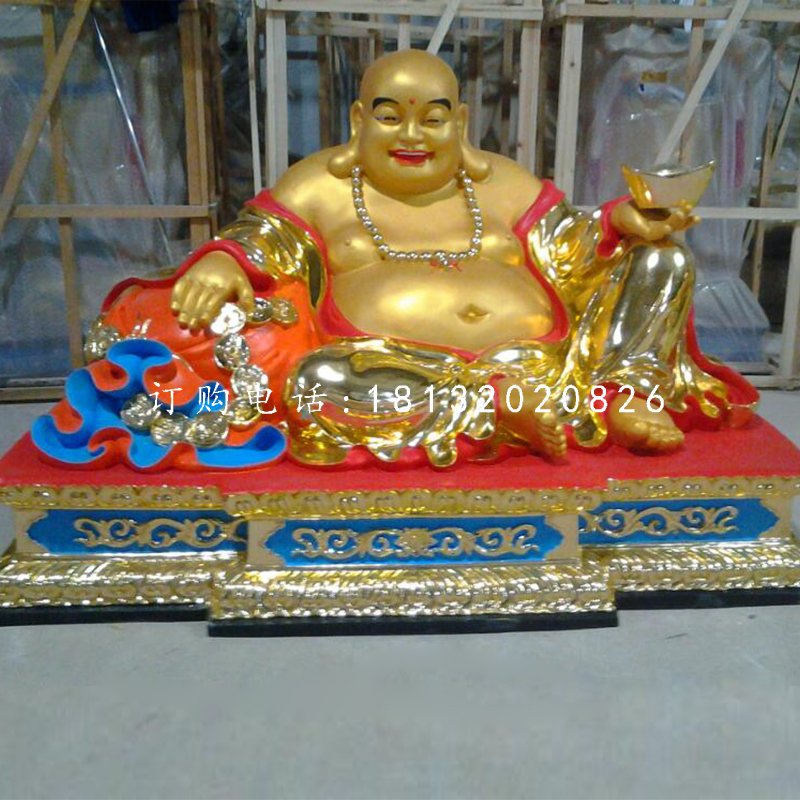 大肚彌勒佛像，玻璃鋼佛像