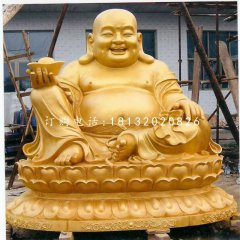 坐式彌勒佛，銅雕佛像
