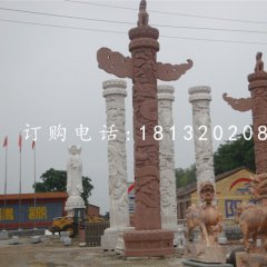 華表石雕，花崗巖柱子石雕