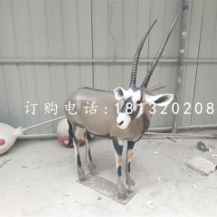 藏羚羊雕塑，玻璃鋼仿真動物