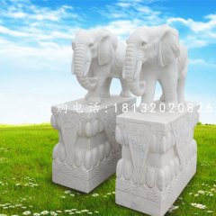大理石大象，石雕動物 