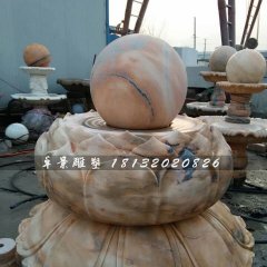 風(fēng)水球石雕，晚霞紅風(fēng)水球