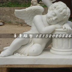 西方天使石雕，漢白玉天使雕塑