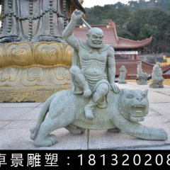 伏虎羅漢石雕，公園人物石雕