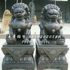 北京獅子雕塑，看門獅銅雕