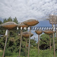 不銹鋼魚雕塑，公園景觀不銹鋼雕塑