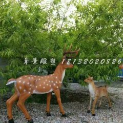 玻璃鋼鹿雕塑，仿真動物雕塑