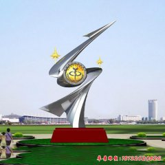 校園不銹鋼?；粘橄箫w躍雕塑