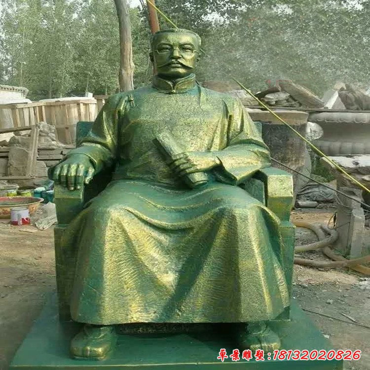 銅雕李大釗 校園人物擺件