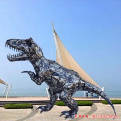 廣場(chǎng)恐龍動(dòng)物不銹鋼雕塑