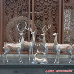 不銹鋼動(dòng)物鹿雕塑