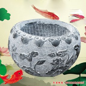 青石雕魚(yú)缸